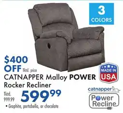 Boscov's CATNAPPER Malloy POWER Rocker Recliner offer