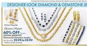 Boscov's GIANNI ARGENTO Diamond & Gemstone Jewelry offer