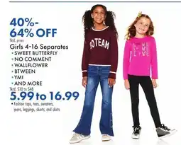 Boscov's Girls 4-16 Separates offer