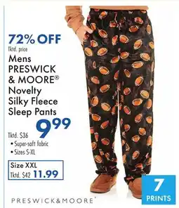 Boscov's Mens PRESWICK & MOORE Novelty Silky Fleece Sleep Pants offer