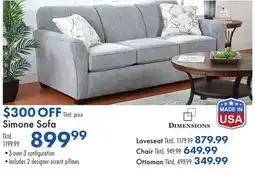 Boscov's Simone Sofa offer
