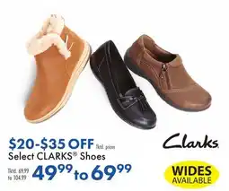 Boscov's Select CLARKS Shoes offer