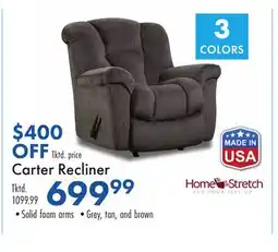 Boscov's HOMESTRETCH Carter Recliner offer