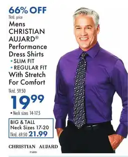 Boscov's Mens CHRISTIAN AUJARD Performance Dress Shirts offer