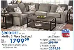 Boscov's Malibu 2-Piece Sectional offer