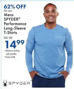 Boscov's Mens SPYDER Performance Long-Sleeve T-Shirts offer