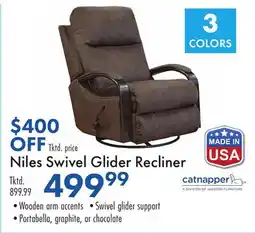 Boscov's Niles Swivel Glider Recliner offer
