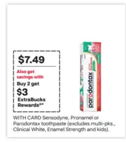 CVS Sensodyne, Pronamel or Parodontax toothpaste offer