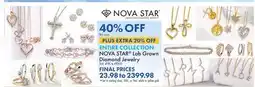 Boscov's ENTIRE COLLECTION NOVA STAR Lab Grown Diamond Jewelry offer