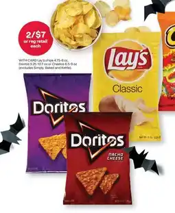 CVS Lay's chips 4.75-8 oz, Doritos 9.25-10.7 oz or Cheetos 6.5-9 oz offer