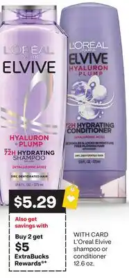 CVS L'Oreal Elvive shampoo or conditioner offer