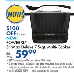 Boscov's POWERXL StirMax Deluxe 7.5-qt. Multi-Cooker offer