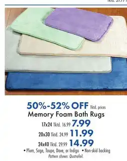 Boscov's 17x24 Memory Foam Bath Rugs offer