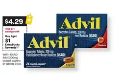 CVS Advil 200mg coated caplets or tablets 24 ct offer