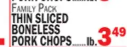 C Town THIN SLICED BONELESS PORK CHOPS offer