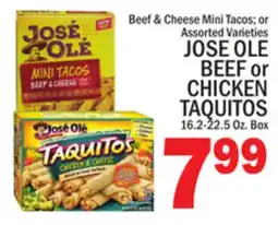 C Town JOSE OLE BEEF or CHICKEN TAQUITOS offer