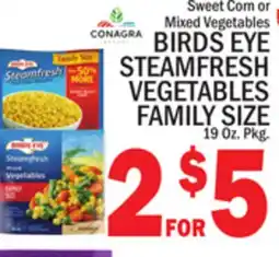 C Town BIRDS EYE STEAMFRESH VEGETABLES FAMILY SIZE offer