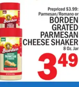 C Town BORDEN GRATED PARMESAN CHEESE SHAKER offer