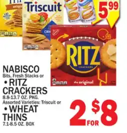 C Town NABISCO RITZ CRACKERS WHEAT THINS offer