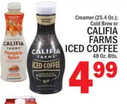 C Town CALIFIA FARMS ICED COFFEE, 48 Oz. Btls offer