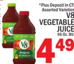 C Town V8 VEGETABLE JUICE 46 Oz. Btl offer