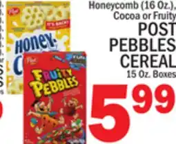 C Town POST PEBBLES CEREAL 15 Oz. Boxes offer