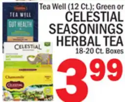 C Town CELESTIAL SEASONINGS HERBAL TEA 18-20 Ct. Boxes offer