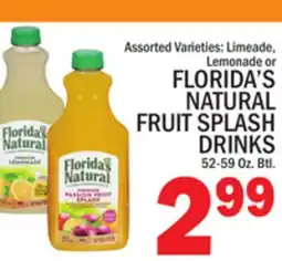 C Town FLORIDA'S NATURAL FRUIT SPLASH DRINKS offer