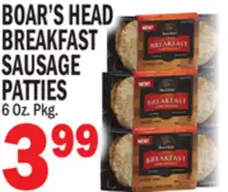 C Town BOAR'S HEAD BREAKFAST SAUSAGE PATTIES offer