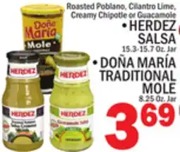C Town HERDEZ SALSA 15.3-15.7 Oz. Jar DOÑA MARÍA TRADITIONAL MOLE 8.25 Oz. Jar offer