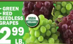 C Town GREEN RED SEEDLESS GRAPES offer