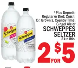 C Town SCHWEPPES SELTZER offer