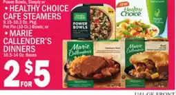 C Town HEALTHY CHOICE CAFE STEAMERS | MARIE CALLENDER'S DINNERS Boxes offer
