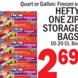 C Town HEFTY ONE ZIP STORAGE BAGS offer