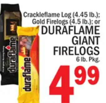C Town DURAFLAME GIANT FIRELOGS 6 lb. Pkg offer