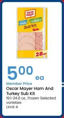 Albertsons Oscar Mayer Ham And Turkey Sub Kit offer