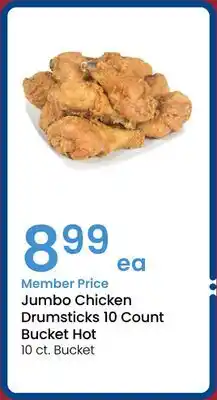 Albertsons Jumbo Chicken Drumsticks 10 Count Bucket Hot offer