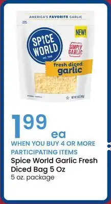 Albertsons Spice World Garlic Fresh Diced Bag 5 Oz offer