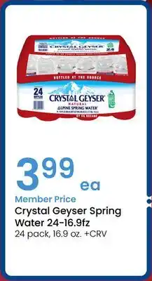 Albertsons Crystal Geyser Spring Water 24-16.9fz offer