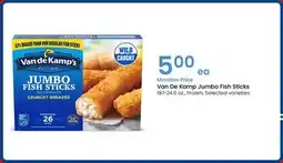 Albertsons Van De Kamp Jumbo Fish Sticks offer