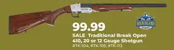 Runnings Traditional Break Open 410, 20 or 12 Gauge Shotgun offer