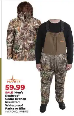 Runnings Men's Realtree Cedar Branch Insulated Waterproof Parka or Bibs offer