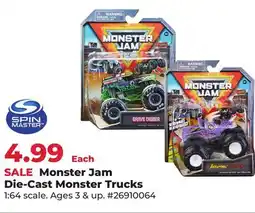 Runnings Monster Jam Die-Cast Monster Trucks offer