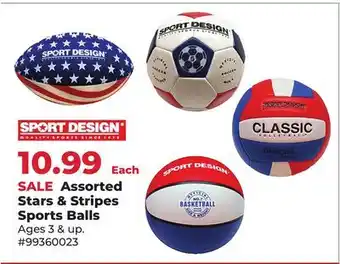 Runnings Assorted Stars & Stripes Sports Balls offer
