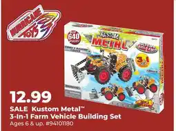 Runnings Kustom Metal 3-In-1 Farm Vehicle Building Set offer