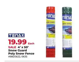 Runnings 4' x 50' Snow Guard Poly Snow Fence offer