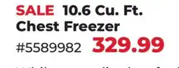 Runnings 10.6 Cu. Ft. Chest Freezer offer