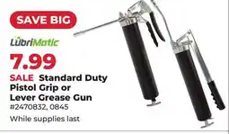 Runnings Standard Duty Pistol Grip or Lever Grease Gun offer