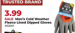 Runnings Men's Cold Weather Fleece Lined Dipped Gloves offer