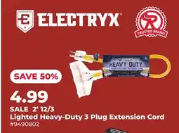 Runnings 2' 12/3 Lighted Heavy-Duty 3 Plug Extension Cord offer